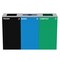 Alpine Industries 87 Gal. 3-Stream Steel Blue Mixed, Green Compost, and Black Commercial Trash Can Station ALP4450-BLK-KIT19 - alternate 1